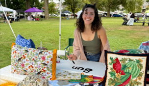 One of the vendors at the recent Mom Market in the Bethlehem Rose Garden. PHOTO/DEVIKA KNAFO